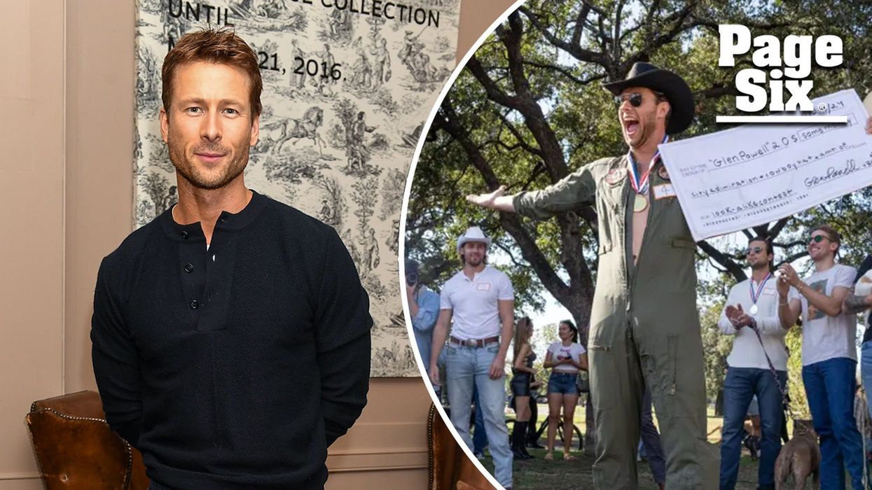 Glen Powell lookalike competition winner gets ultimate prize from the Glen Powell lookalike competition winner gets ultimate prize from the