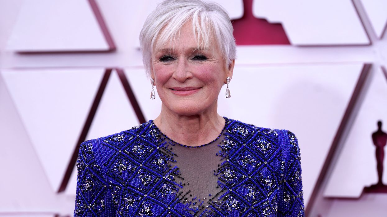 Glenn Close arriving at the Oscars