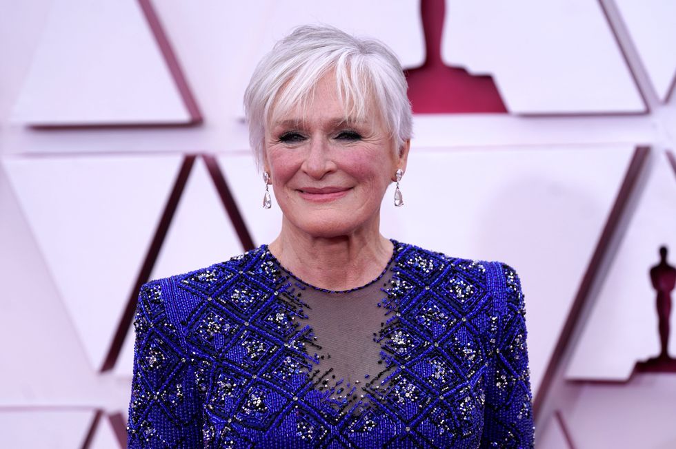 Glenn Close arriving at the Oscars