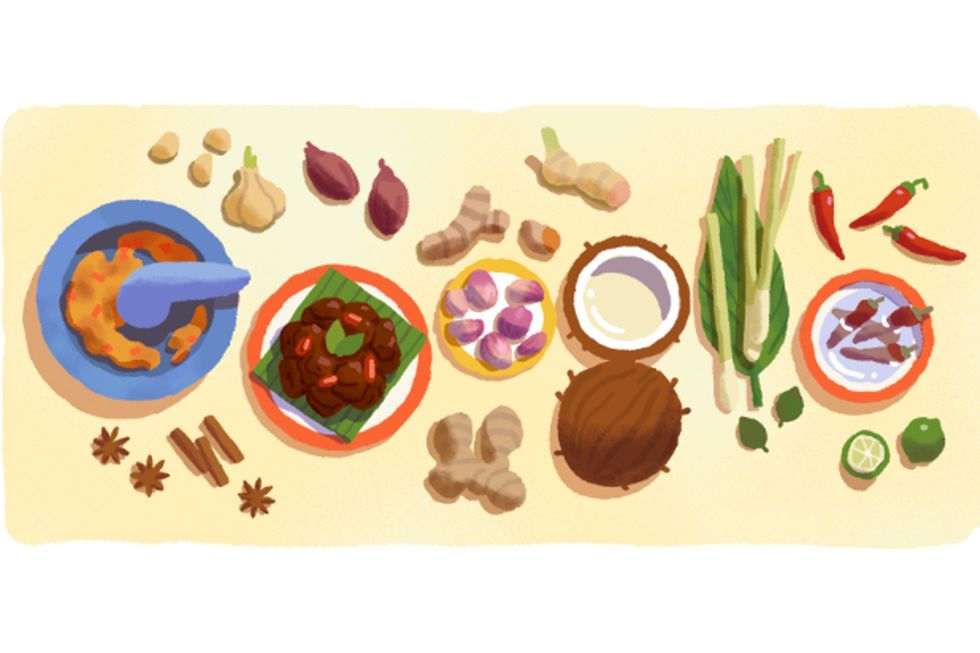Google's rendang-inspired Doodle, published on 21 August, 2024
