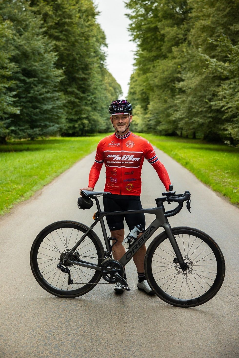 Gordon Miller getting ready to take on his cycling challenge to raise awareness for modern-day slavery (Gordon Miller/PA).