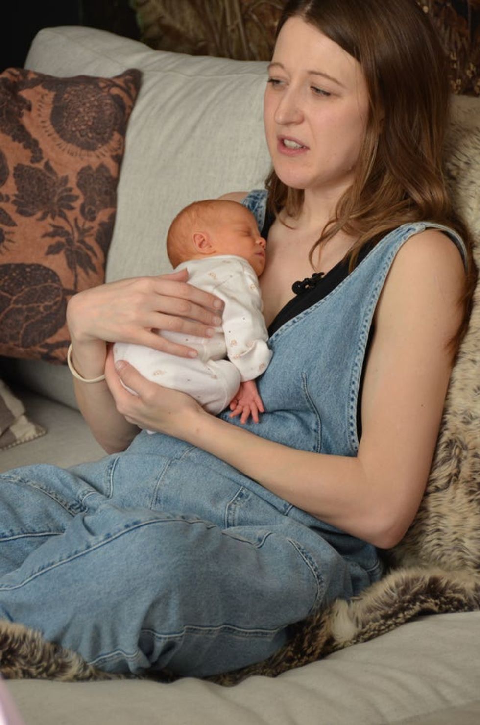 Grace Davidson holding Amy