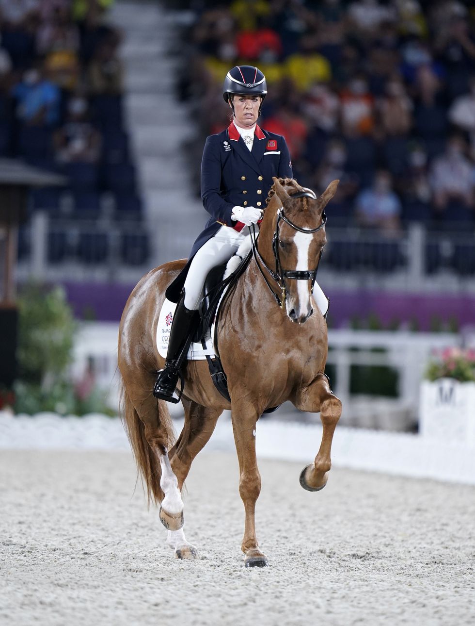 Great Britain\u2019s Charlotte Dujardin on Gio during the Grand Prix Freestyle \u2013 Individual Final (Danny Lawson/PA)