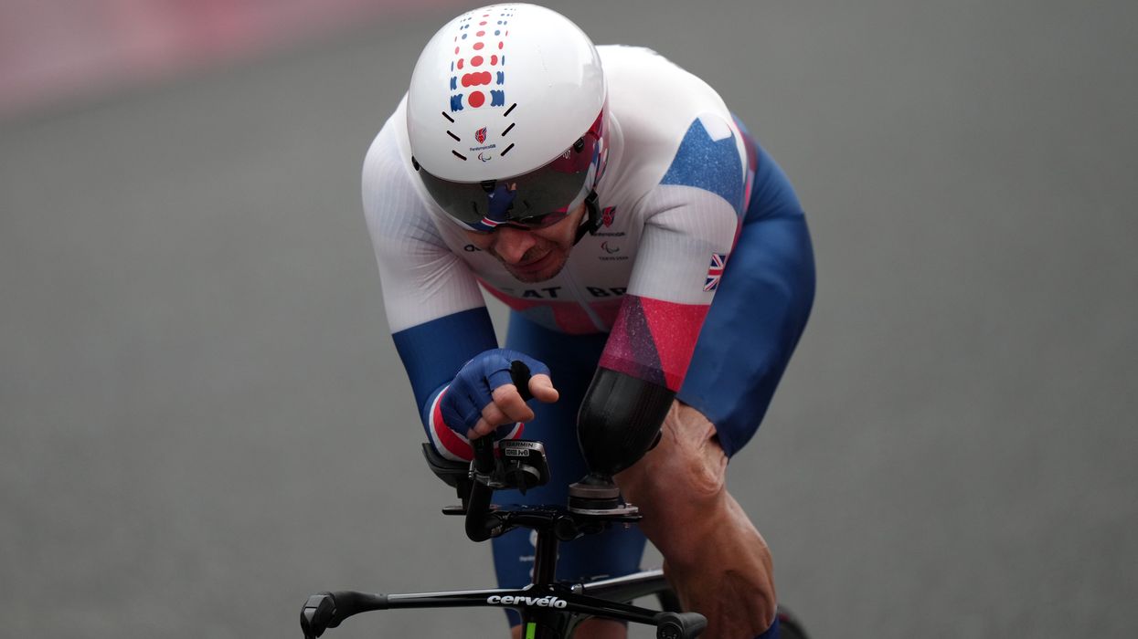 Great Britian’s Jaco van Gass in the Men’s C3 Time Trial (Tim Goode/PA)
