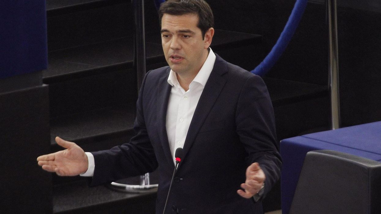 Greek Prime Minister Alexis Tsipras at the European Parliament in Brussels, July 8 2015.