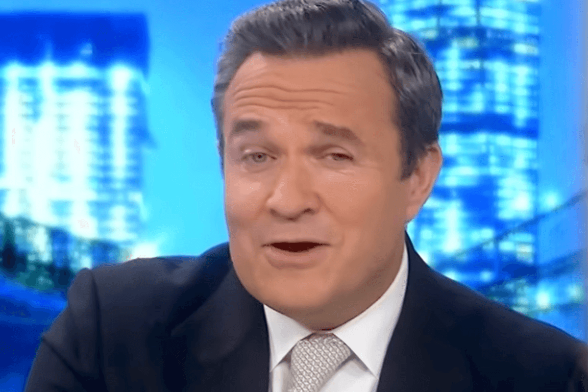 Greg Kelly presenting his Newsmax show.