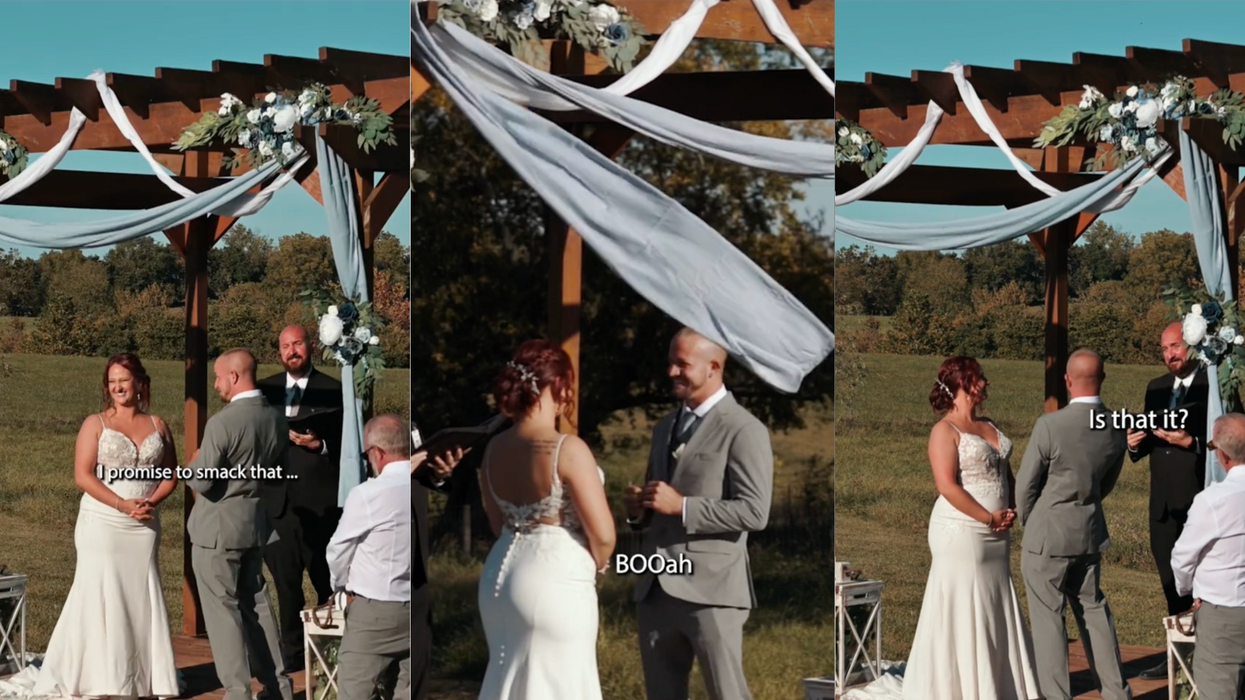Groom's short but explicit wedding vows shock TikTok viewers