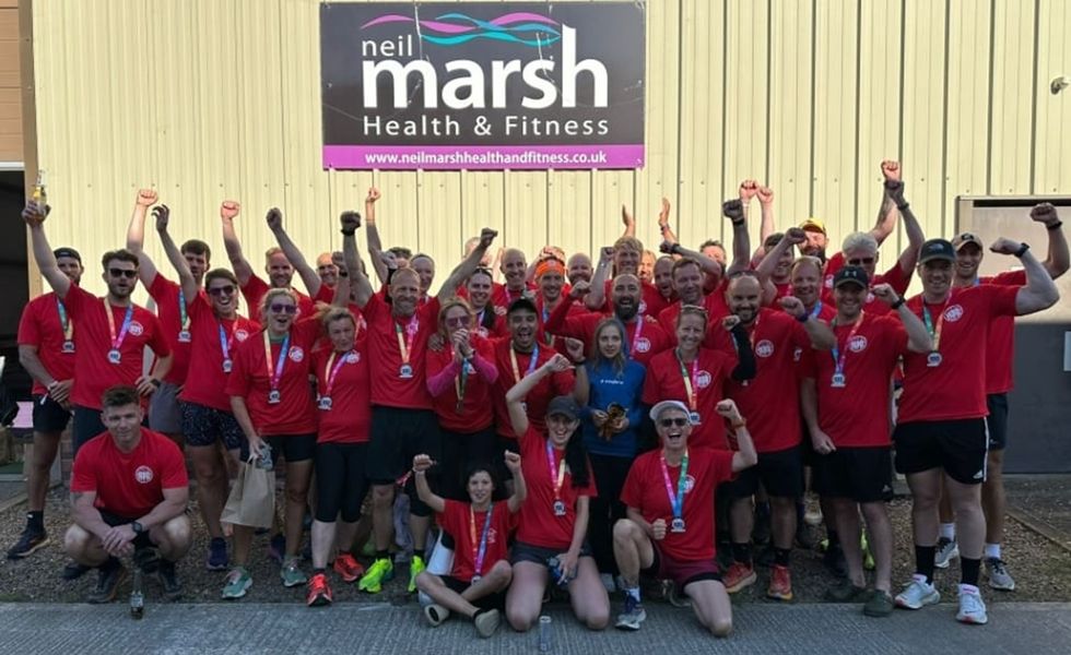 Group of runners standing together