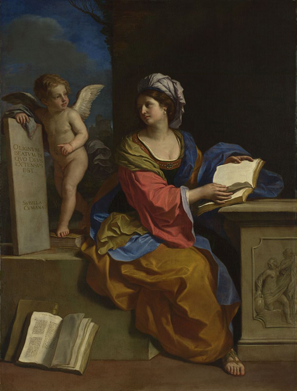 Guercino, The Cumaean Sibyl with a Putto, 1651 \u00a9 The National Gallery, London