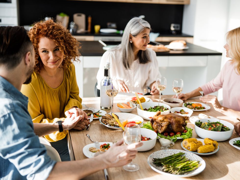 Guests at the dinner table