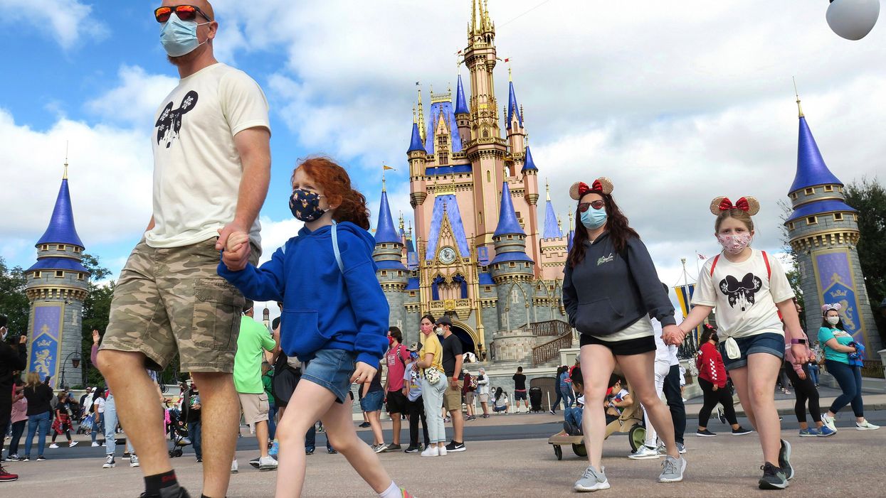<p>Guests enjoy the Disney park in the coronavirus pandemic.</p>