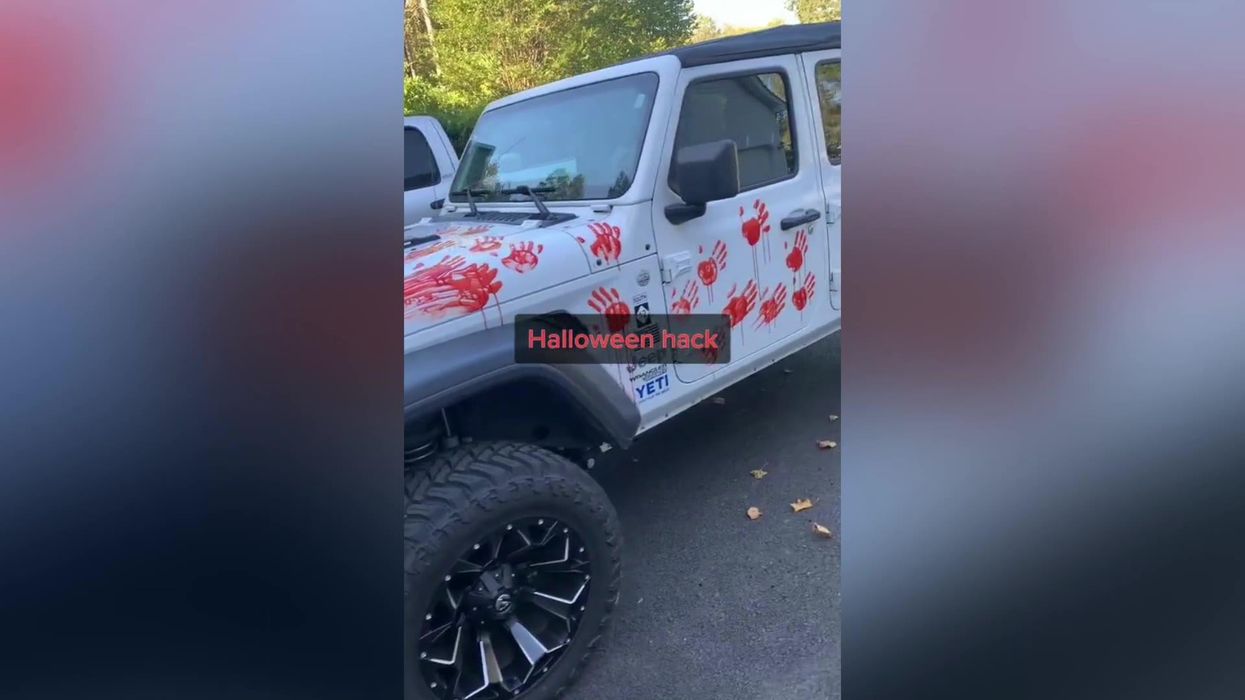 This Halloween decorating hack turns your car into a 'murder' scene