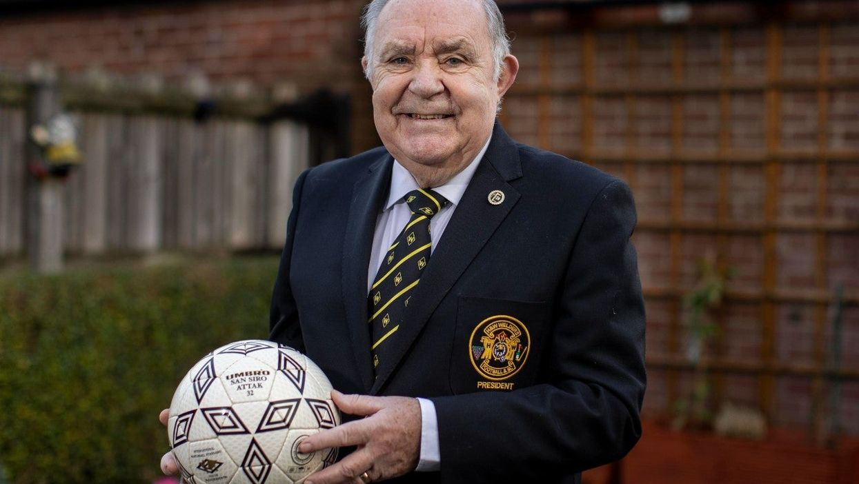 Harland and Wolff Welders Football secretary Fred Magee who has been awarded an MBE for services to association football in east Belfast (Liam McBurney/PA)