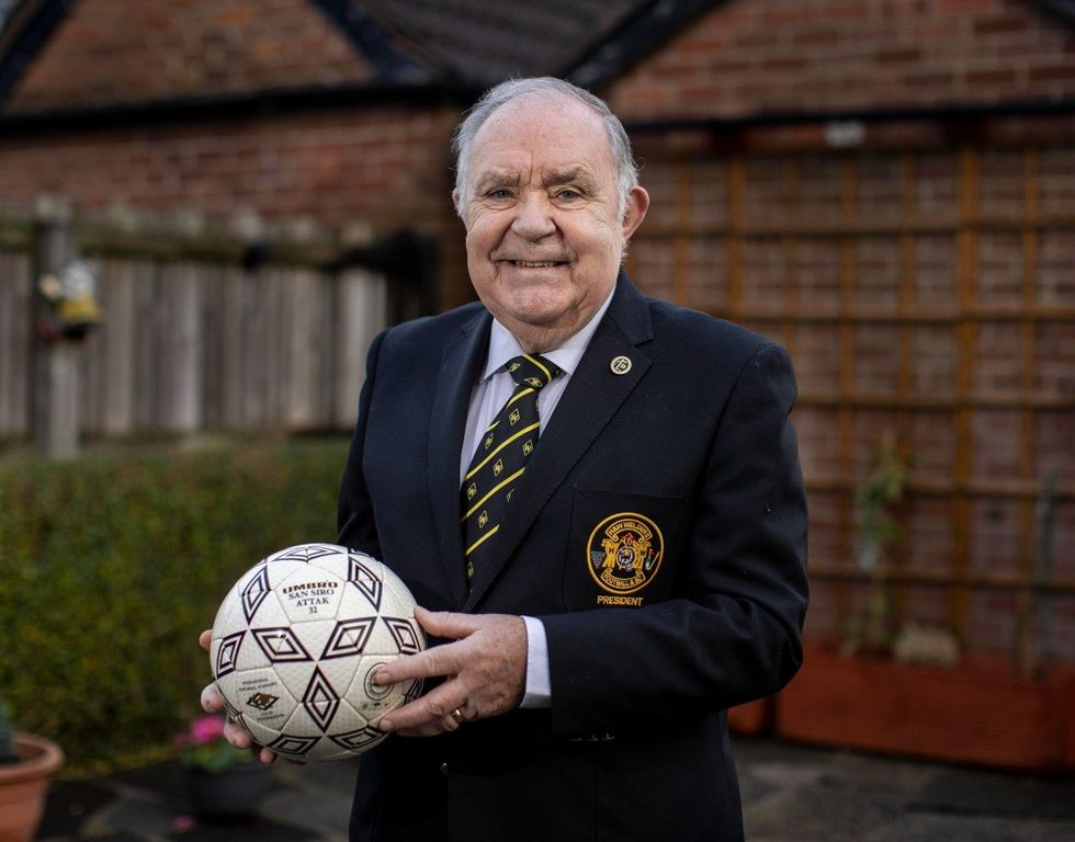 Harland and Wolff Welders Football secretary Fred Magee who has been awarded an MBE for services to association football in east Belfast (Liam McBurney/PA)