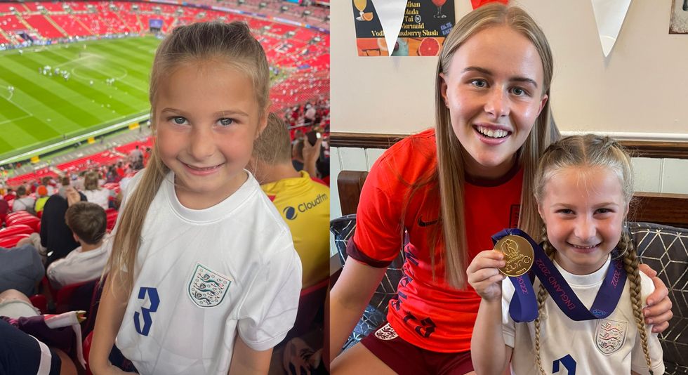 Six-year-old aspiring footballer tells Lioness ‘I want one of these medals’