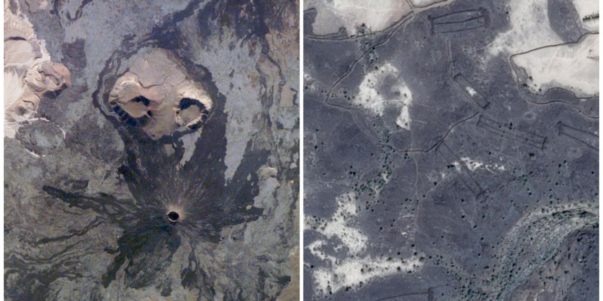 اكتشاف هياكل غامضة في حقل هرات خيبر البركاني في السعودية