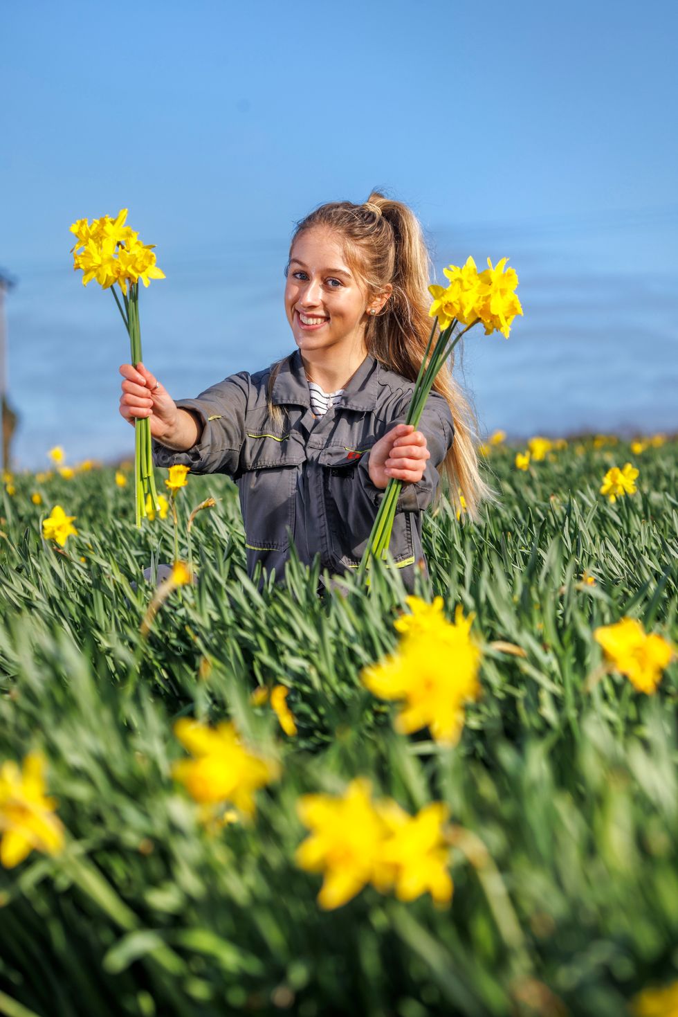 Harriet Curnow and her father Reuben Curnow run the farm (Paul Box/PA)