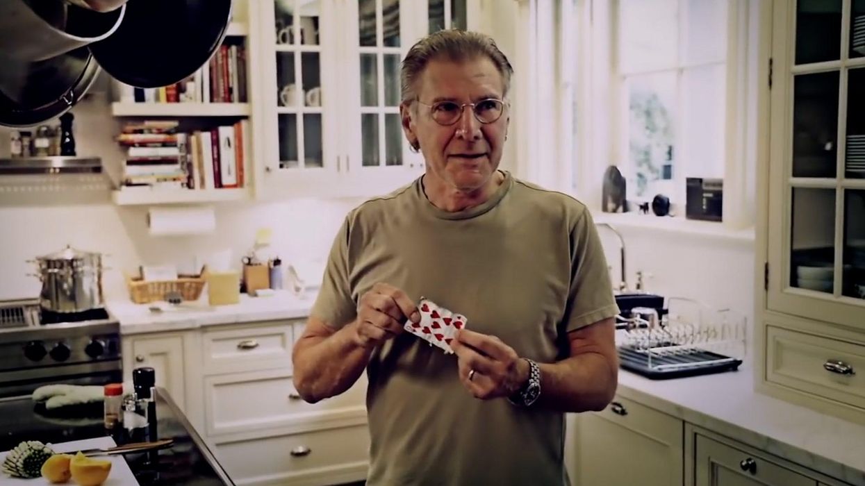 Harrison Ford tells David Blaine to 'get the f**k out of his house' following a card trick