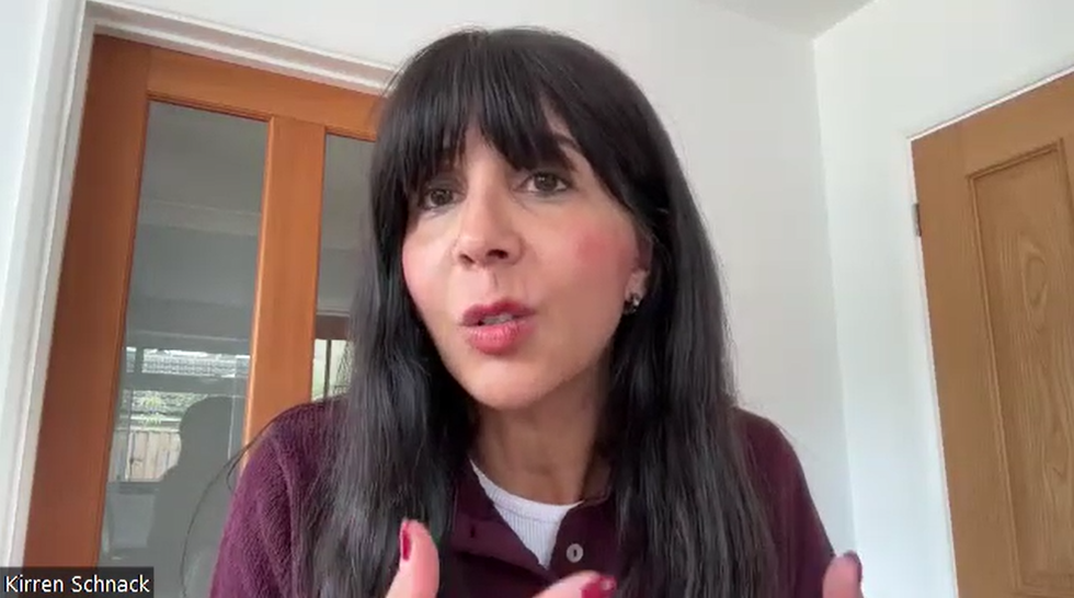 Healthcare professional Dr Kirren Schnack pictured talking to the camera