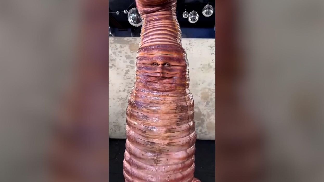 Heidi Klum proves it's ok to be weird on Halloween by dressing as terrifying worm