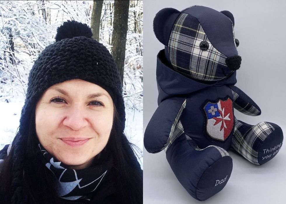 Memory bears made out of clothing bring comfort to people whose loved ones have died