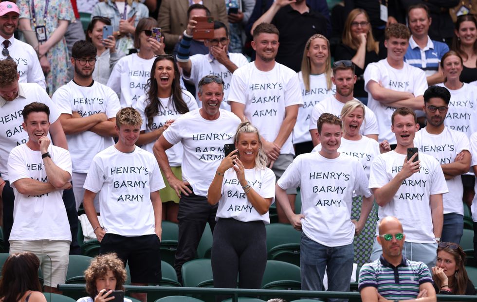 Henry Searle’s Barmy Army among those celebrating teenager’s Wimbledon victory
