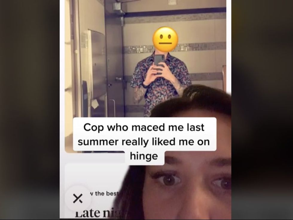 'Hey dream girl': Woman says cop who maced her at BLM protest tried to hook up with her on Hinge