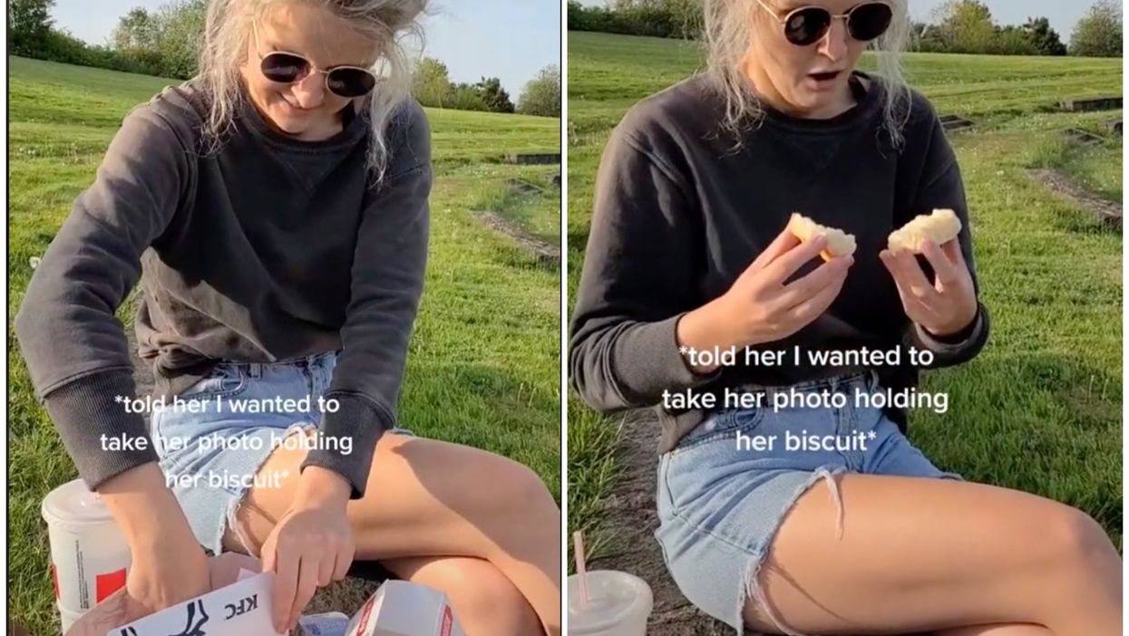 <p>His girlfriend tucked into her fast food meal with no idea her life was about to change</p>