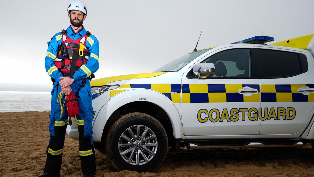 HM Coastguard coastal operations area commander Tom Wright on Southbourne beach in Dorset (Andrew Matthews/PA)