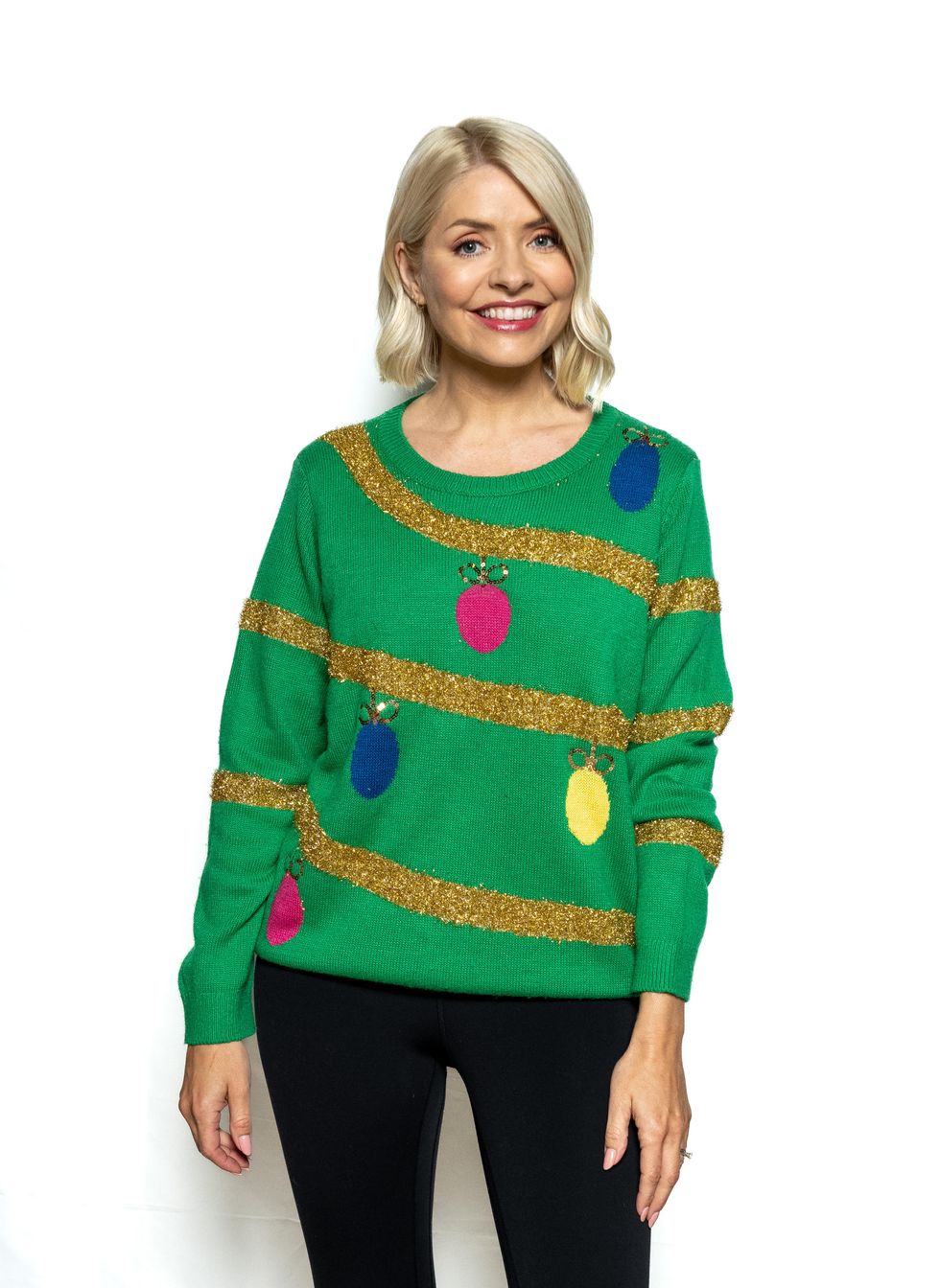 Holly Willoughby among celebs donning second-hand wear for Christmas Jumper Day