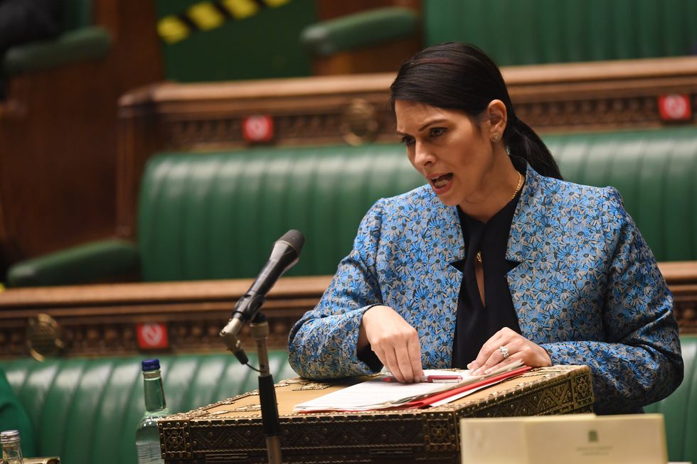 Home Secretary Priti Patel said she did not support England players taking the knee.