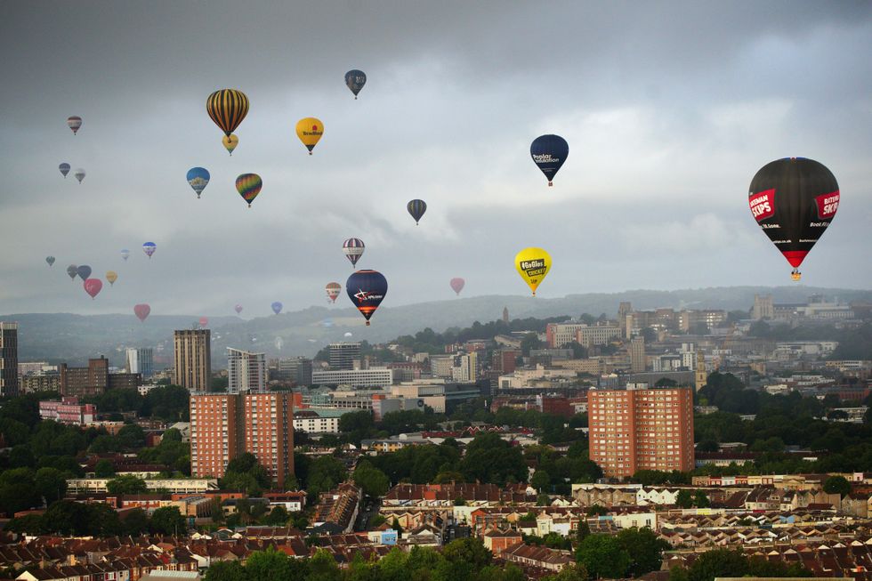 Hot air balloons fill sky above Bristol during annual fiesta