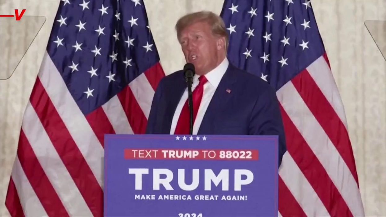 People are speculating on what the stains were on Trump's court outfit