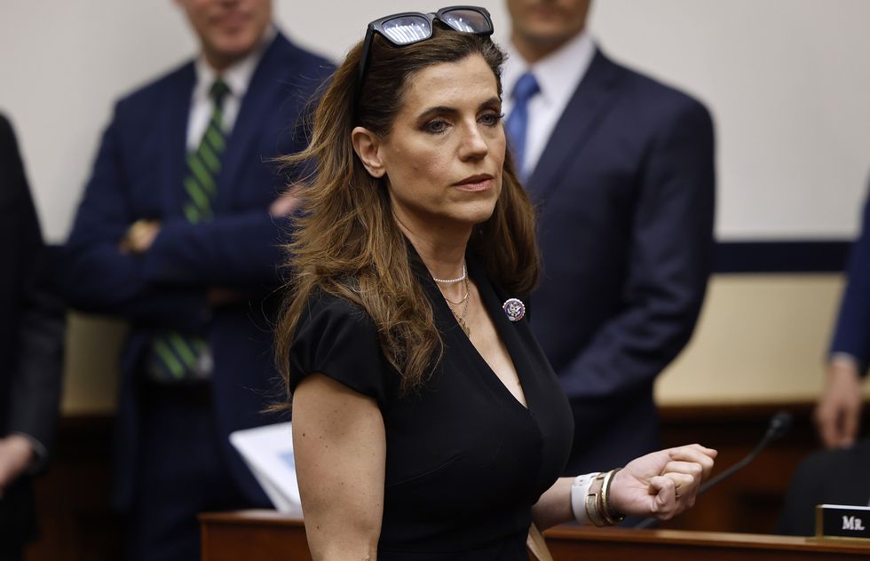 House Armed Services Committee member Rep. Nancy Mace (R-SC) arrives for a hearing about the Pentagon FY2025 budget in the Rayburn House Office Building on Capitol Hill on April 30, 2024 in Washington, DC