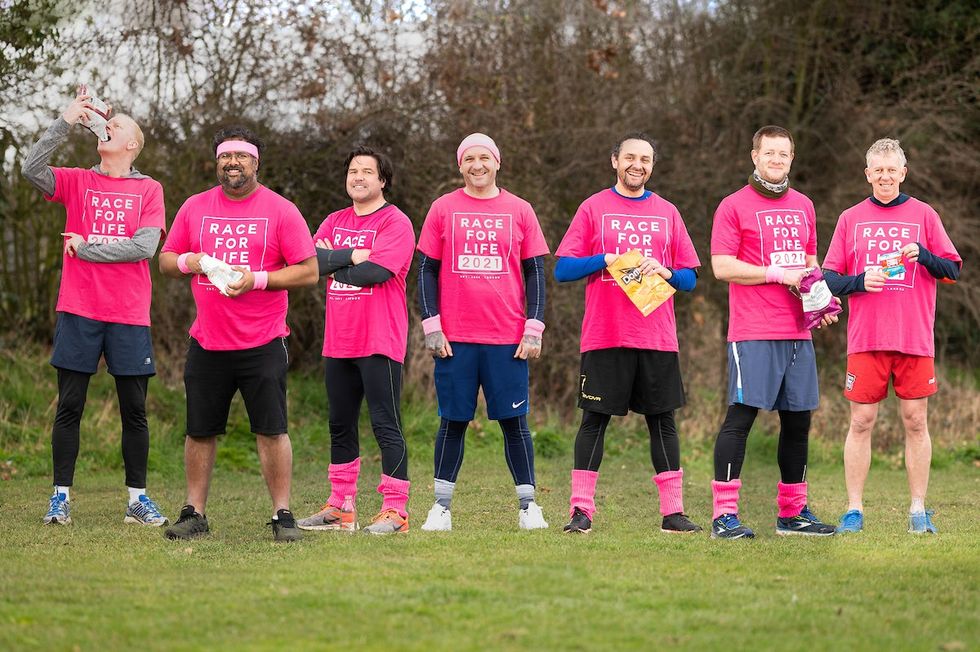 House of Snacks L-R Carl Eady Steve DSouza Rob Dye Graham Preston Carl Johnson Phil Barnes Pete Daines