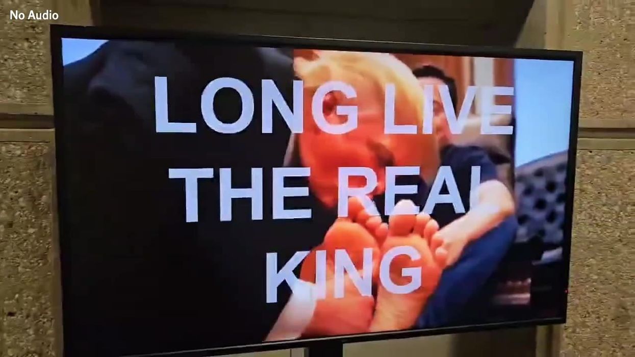 Hackers broadcast AI video of Donald Trump sucking Elon Musk's toes on government building TVs