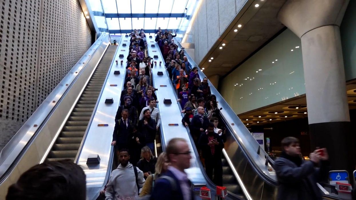 Everyone makes the same joke as hundreds queue for the Elizabeth Line