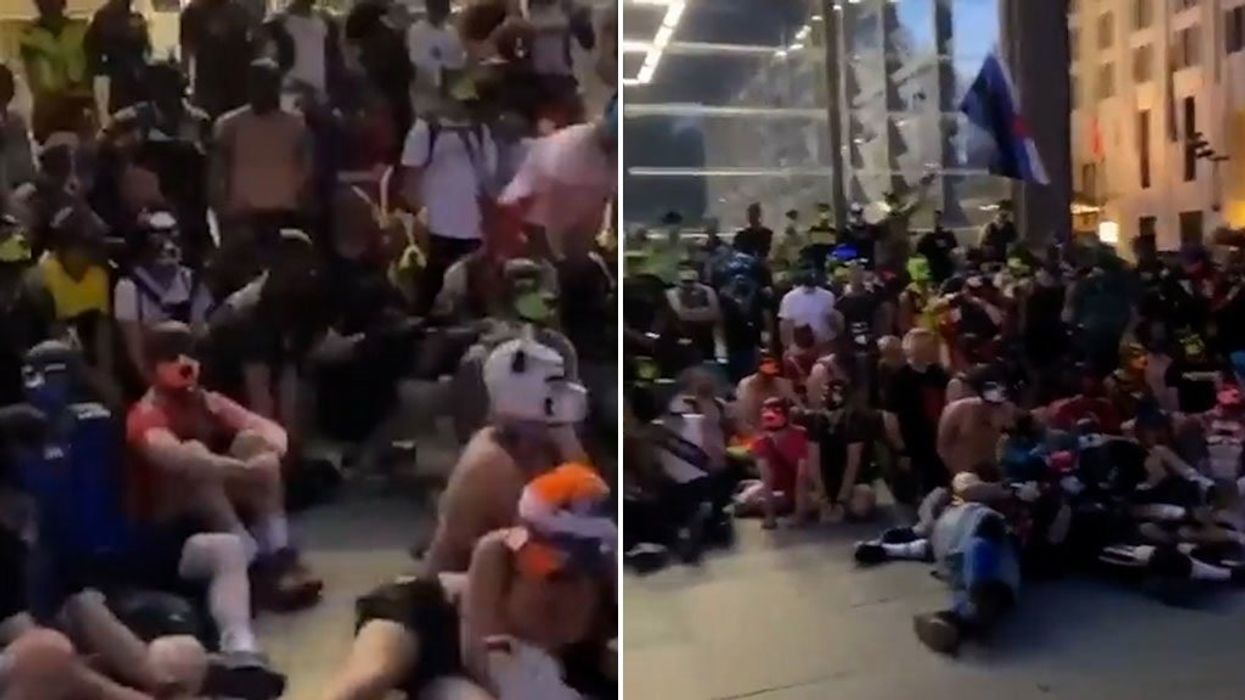 Hundreds of people who 'identify as dogs' met up in public to bark at each other