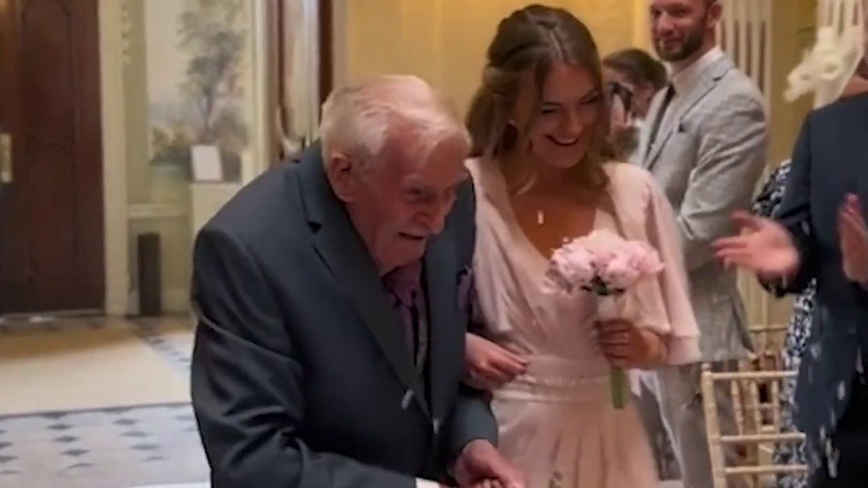 Bride opts for 'flower grandad' instead of 'flower girl' at wedding for super special reason