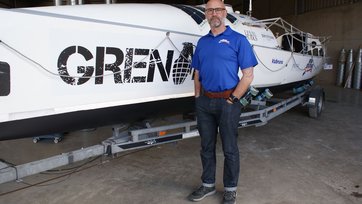 Ian Rivers and his boat, Sentinel