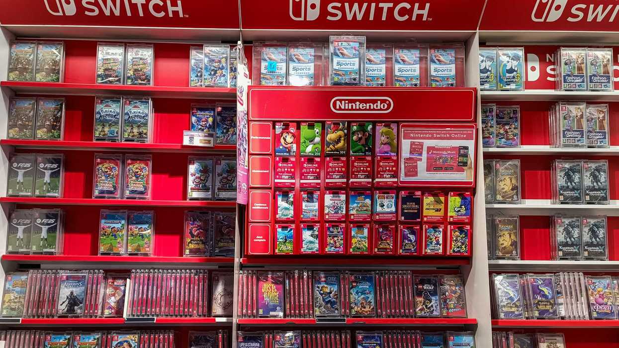 Illustration of the interior of a Fnac store, a French chain of stores specializing in the distribution of cultural products (music, literature, cinema, video games) and electronics at the Beaugrenelle shopping center