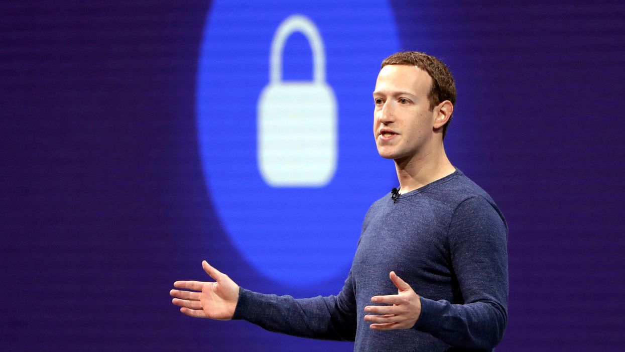 Image: Facebook, whose CEO Mark Zuckerberg is pictured in 2018, said the leaked user data was from 2019