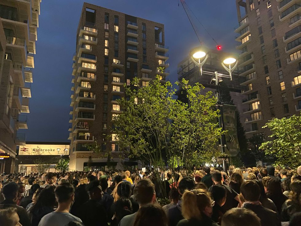Image: Several hundred mourners gathered for the vigil in Kidbrooke for murdered teacher Sabina Nessa
