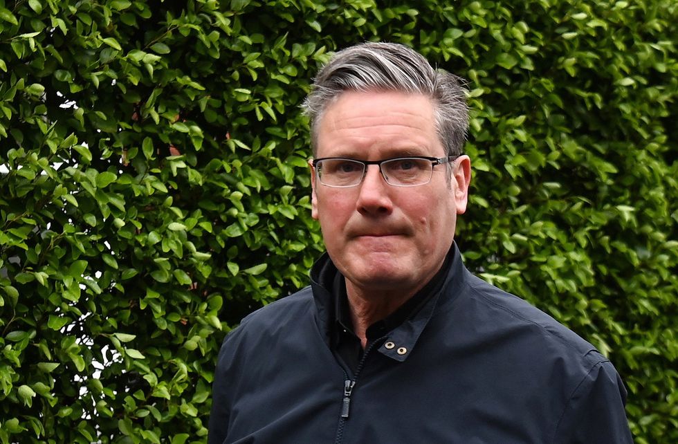 Image: Sir Keir Starmer outside his London home before the reshuffle began.