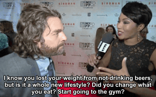 What happens when you ask Zach Galifianakis about his weight loss