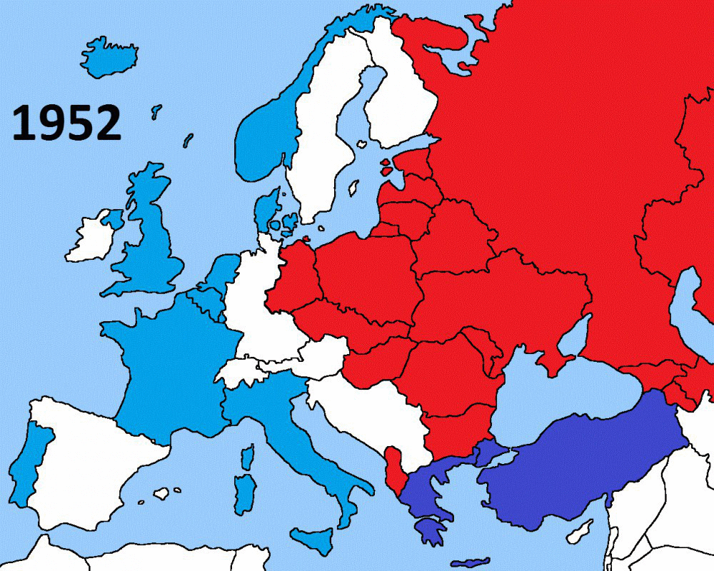 The history of Nato in Europe, in one gif