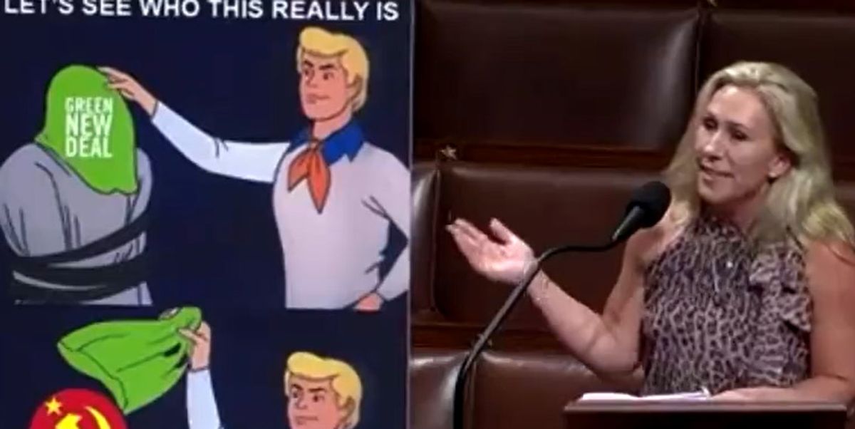 Marjorie Taylor Greene Unveiled A Scooby Doo Meme In Congress And People Are Laughing At Her 