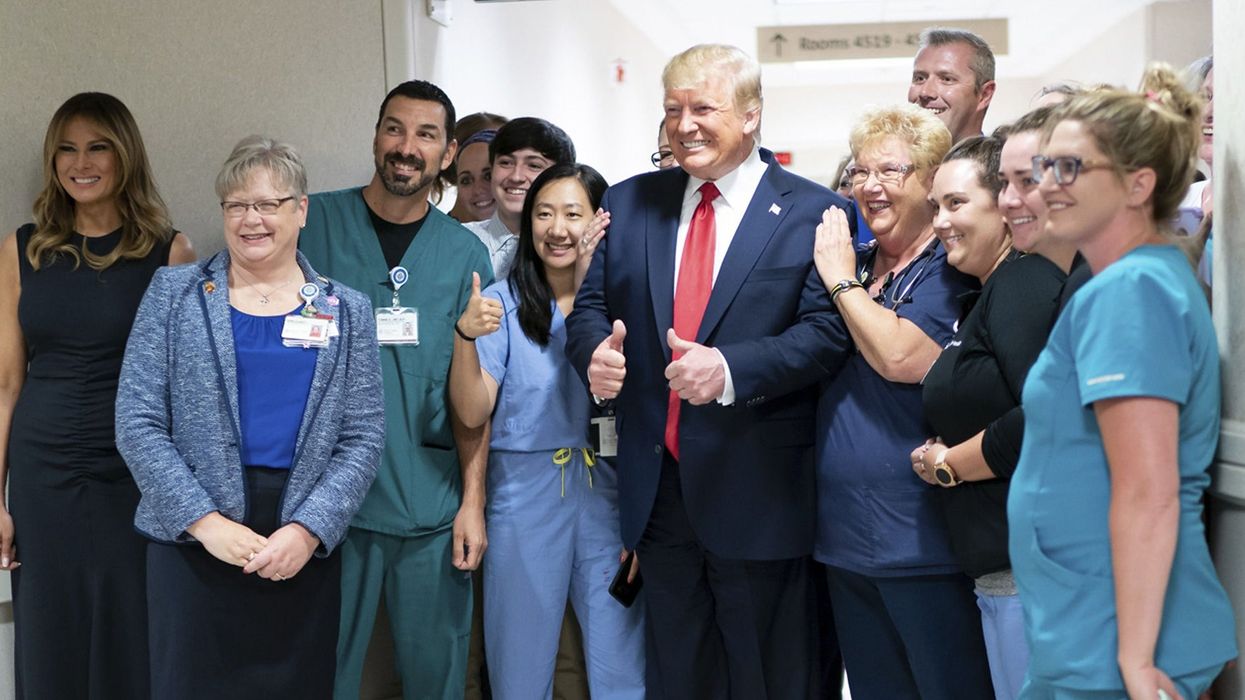Trump boasts about rally size while visiting hospital staff and victims in El Paso