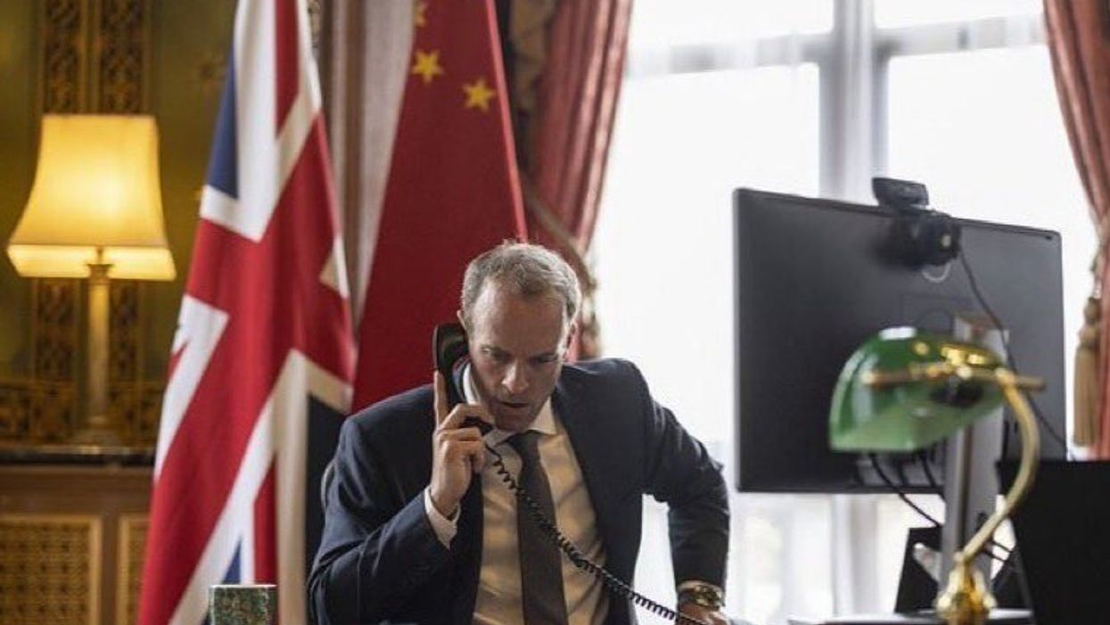 Dominic Raab making a phone call has become a hilarious meme