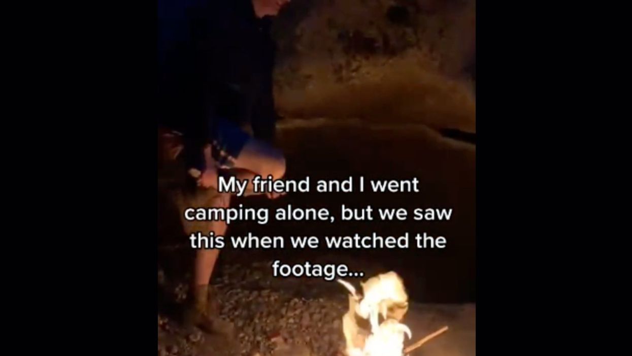 Friends thought they were camping alone – until they watched back footage from their trip